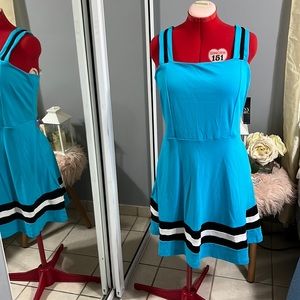 Sleeveless cotton kinit dress